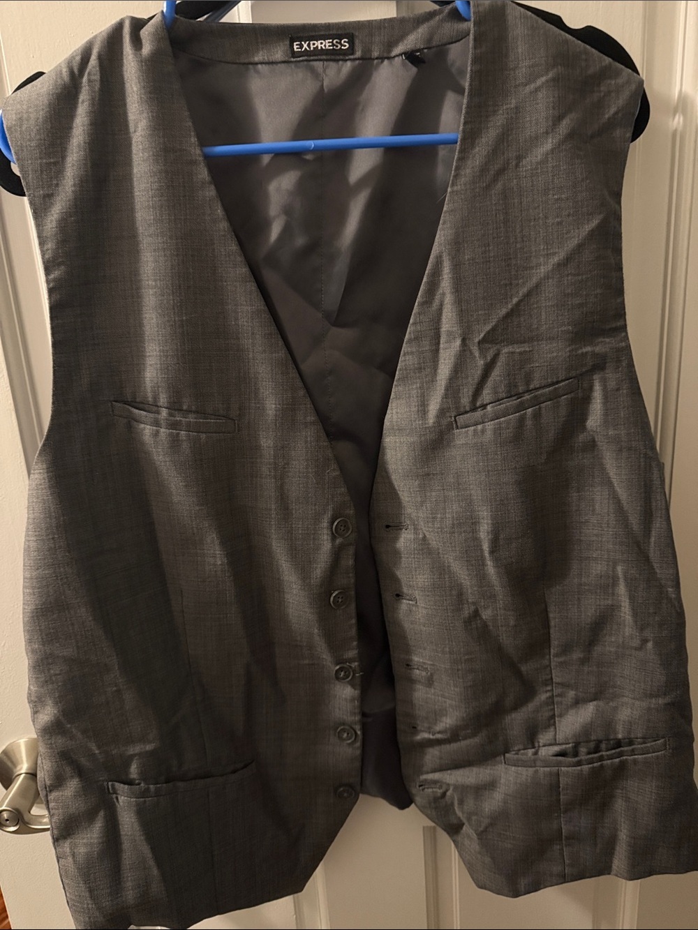 Express Men's Charcoal Gray Suit Vest